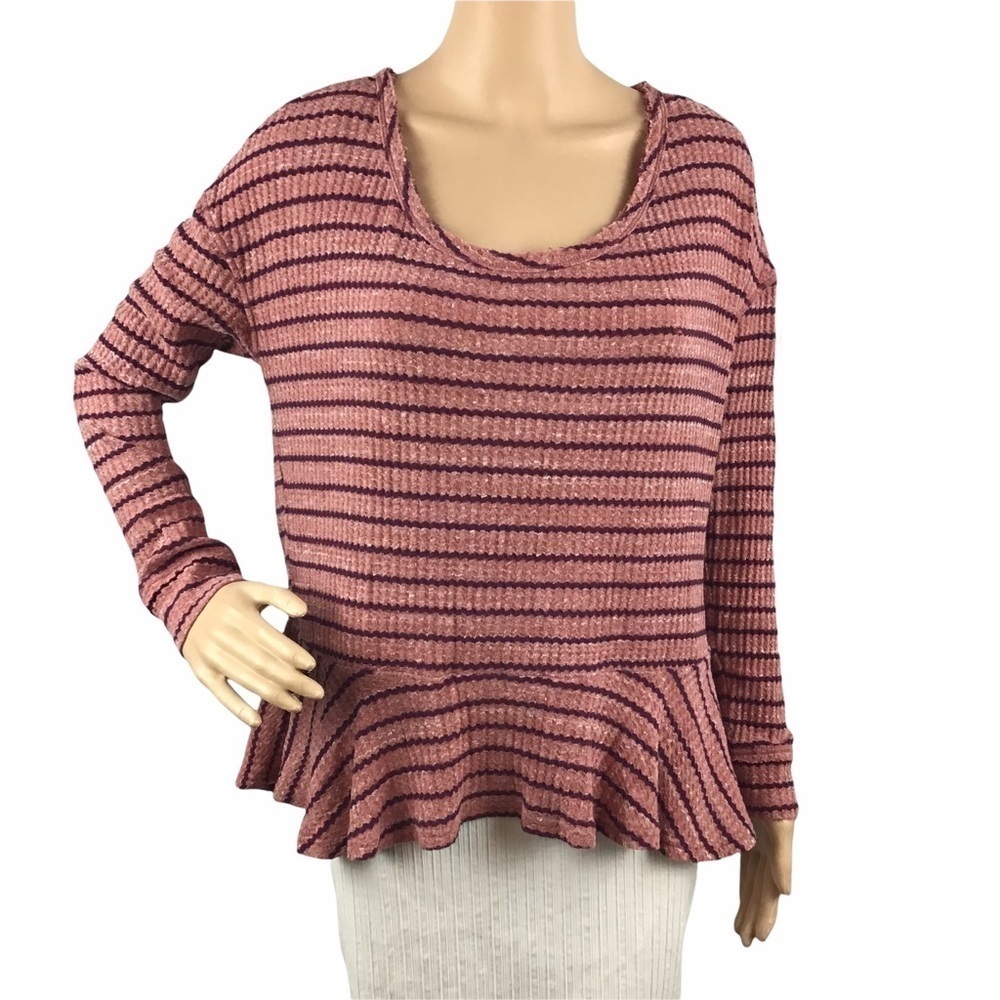 We the Free Auntie Em Peplum Top Size S